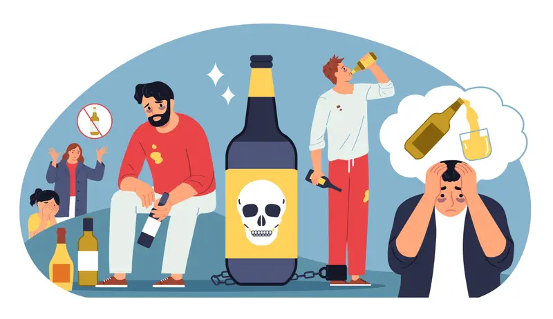 Infografía sobre los factores de riesgo del alcoholismo